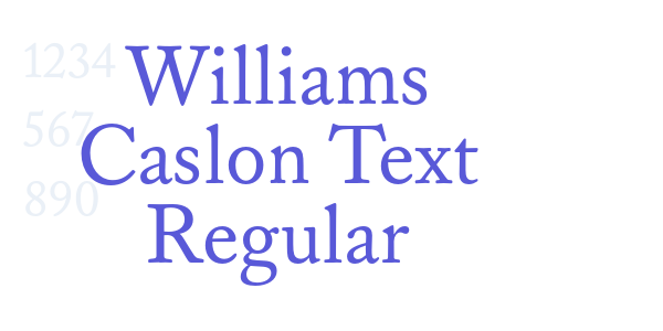 Williams Caslon Text Regular font free