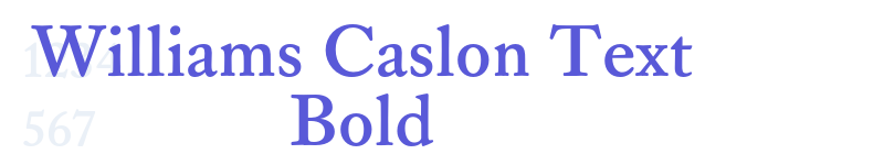 Williams Caslon Text Bold-related font