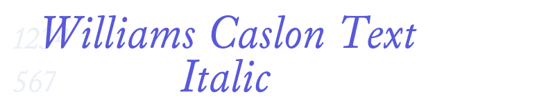 Williams Caslon Text Italic-related font