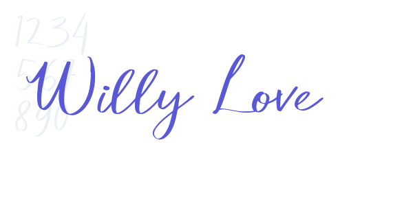 Willy Love font free