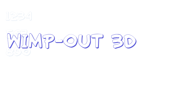 Wimp-Out 3D font free