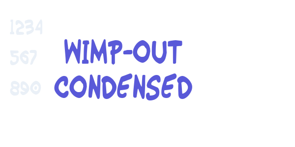 Wimp-Out Condensed font free