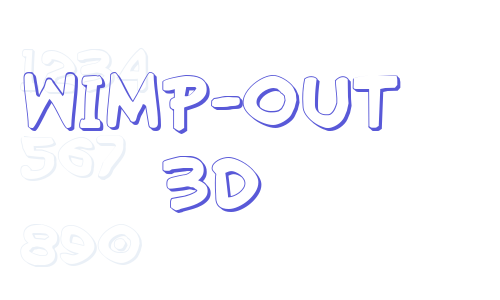 Wimp-Out 3D Font Download