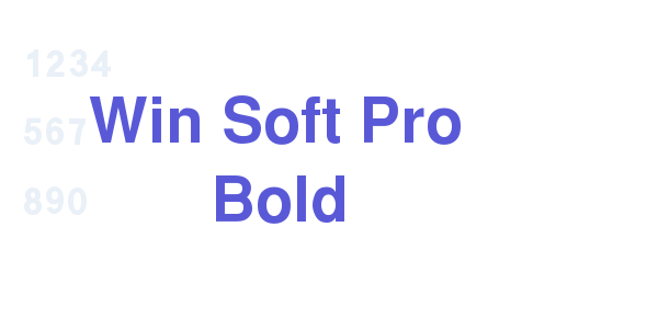 Win Soft Pro Bold font free