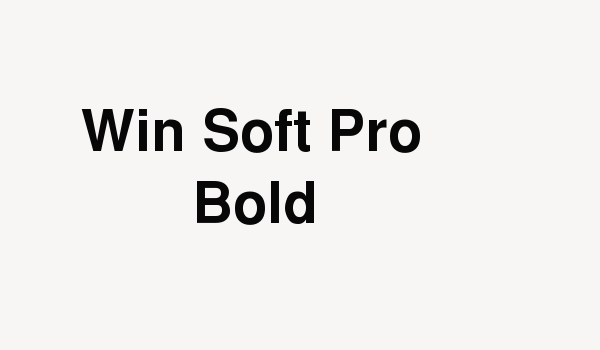 Win Soft Pro Bold Font