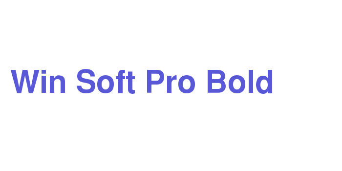 Win Soft Pro Bold Font Download