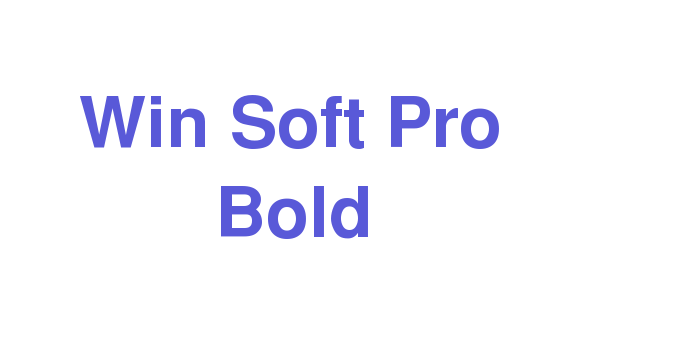 Win Soft Pro Bold Font