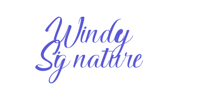 Windey Signature Font Download