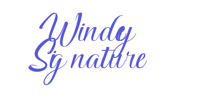 Windey Signature Font