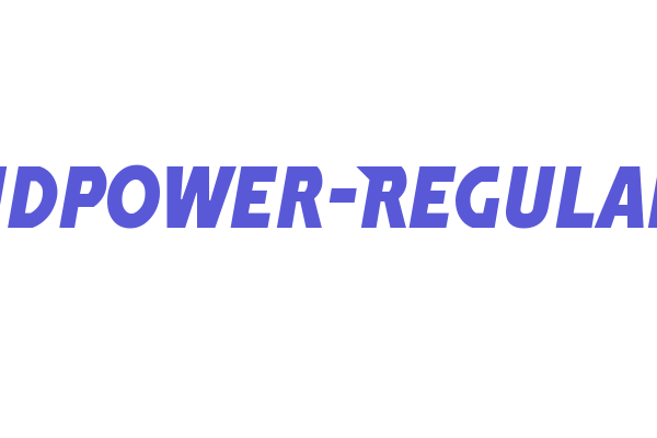 Windpower-Regular Font