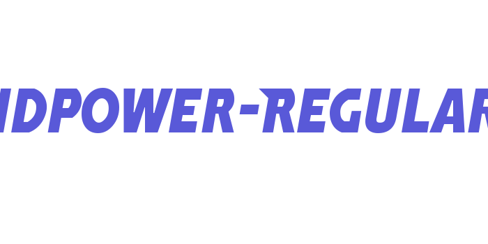 Windpower-Regular Font Download