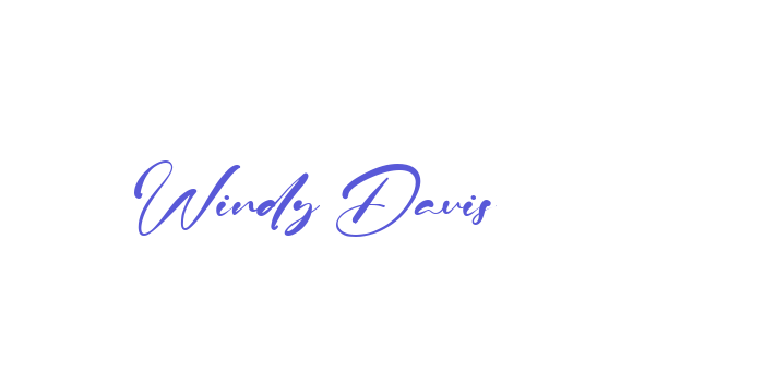 Windy Davis Font