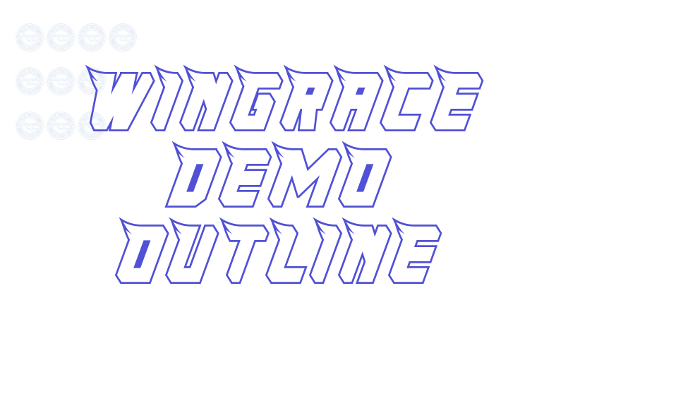 Wingrace Demo Outline-font-download