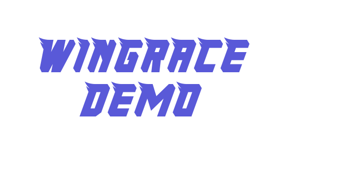 Wingrace Demo Font