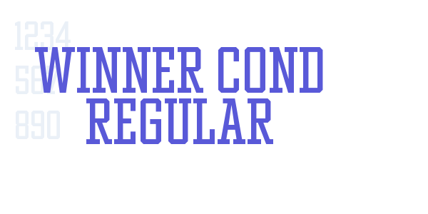 Winner Cond Regular font free