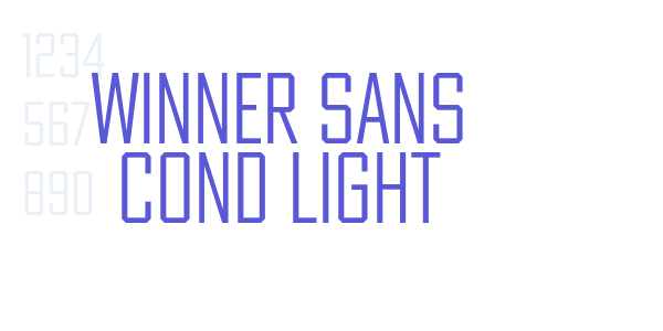 Winner Sans Cond Light font