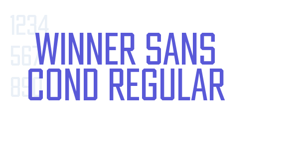 Winner Sans Cond Regular font free