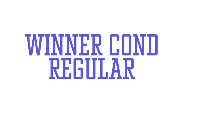 Winner Cond Regular Font Download