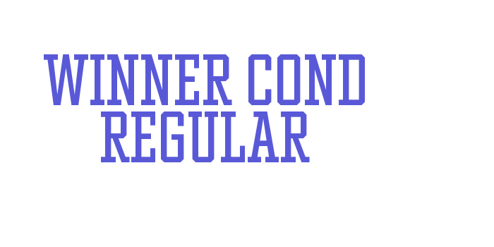 Winner Cond Regular Font Download