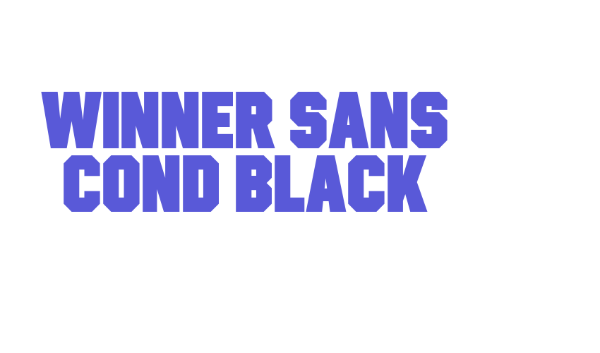 Winner Sans Cond Black Font Download