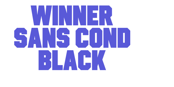 Winner Sans Cond Black Font