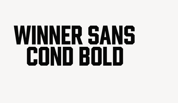 Winner Sans Cond Bold Font