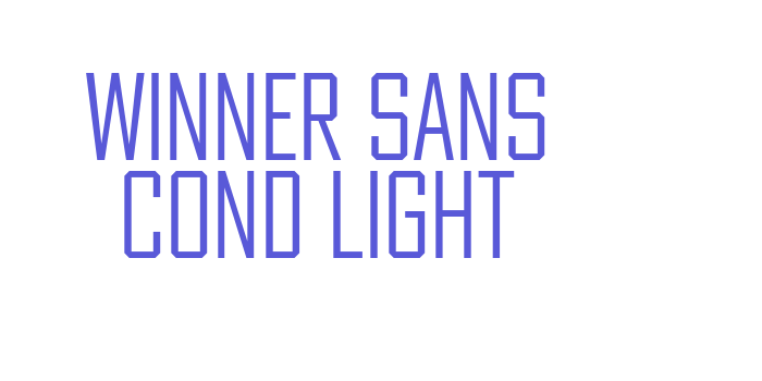 Winner Sans Cond Light Font