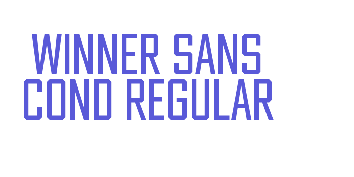 Winner Sans Cond Regular Font