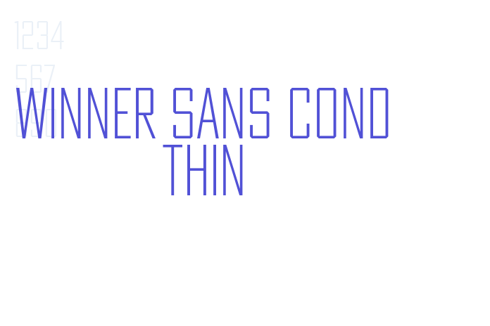 Winner Sans Cond Thin font download