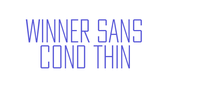 Winner Sans Cond Thin Font