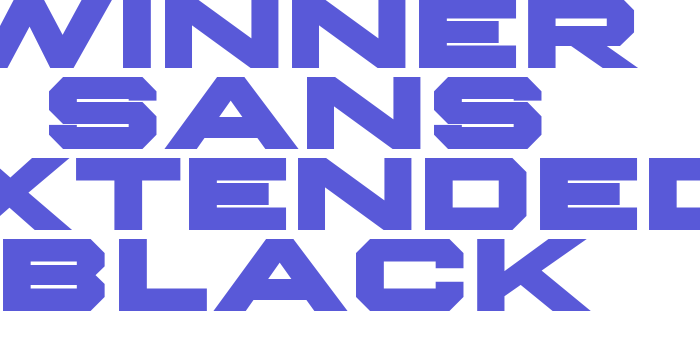 Winner Sans Extended Black Font Download