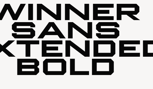 Winner Sans Extended Bold Font