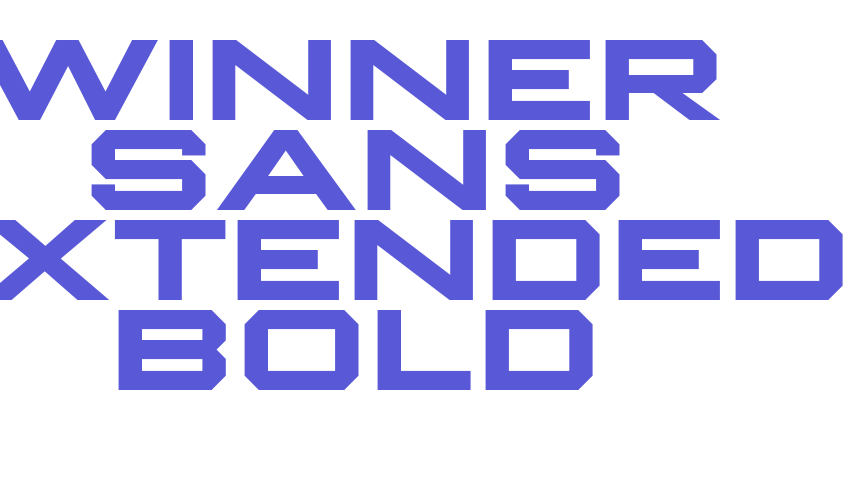 Winner Sans Extended Bold Font Download