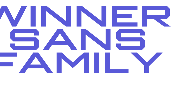 Winner Sans Family Font