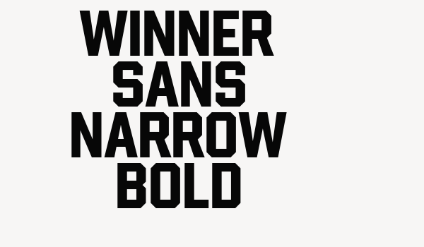 Winner Sans Narrow Bold Font