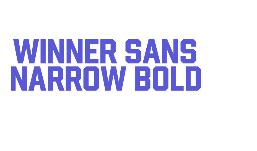 Winner Sans Narrow Bold Font Download