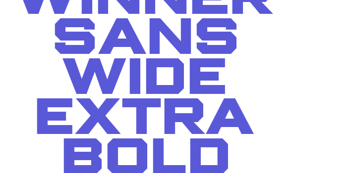 Winner Sans Wide Extra Bold Font Download