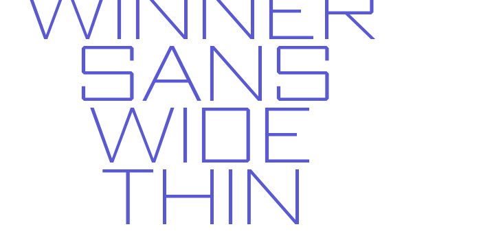 Winner Sans Wide Thin Font