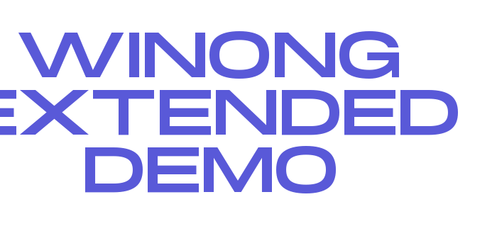 Winong Extended Demo Font Download