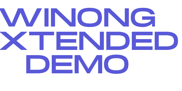 Winong Extended Demo Font