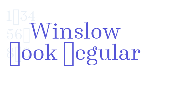 Winslow Book Regular font free