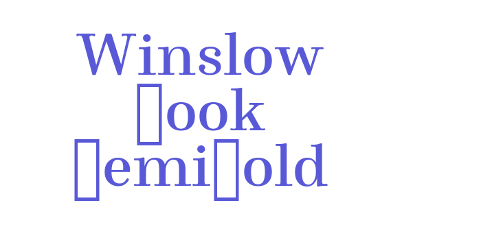 Winslow Book SemiBold Font Download