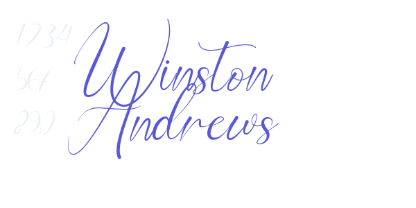 Winston Andrews font free