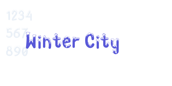 Winter City font free