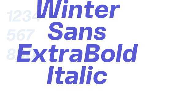 Winter Sans ExtraBold Italic font free