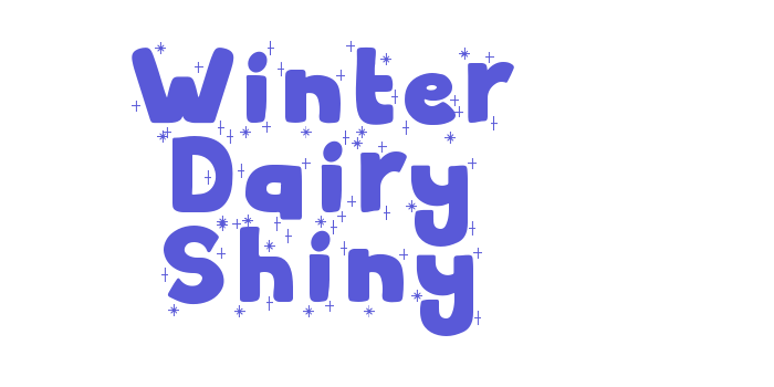 Winter Dairy Shiny Font Download