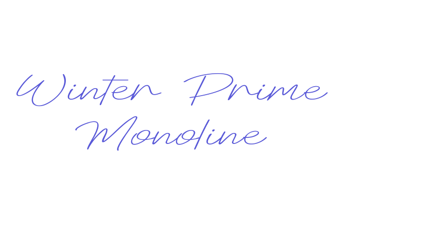 Winter Prime Monoline Font Download