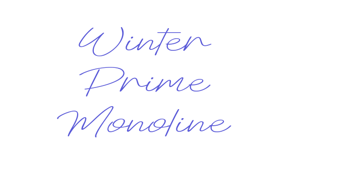 Winter Prime Monoline Font Download