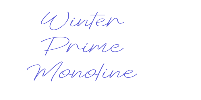 Winter Prime Monoline Font