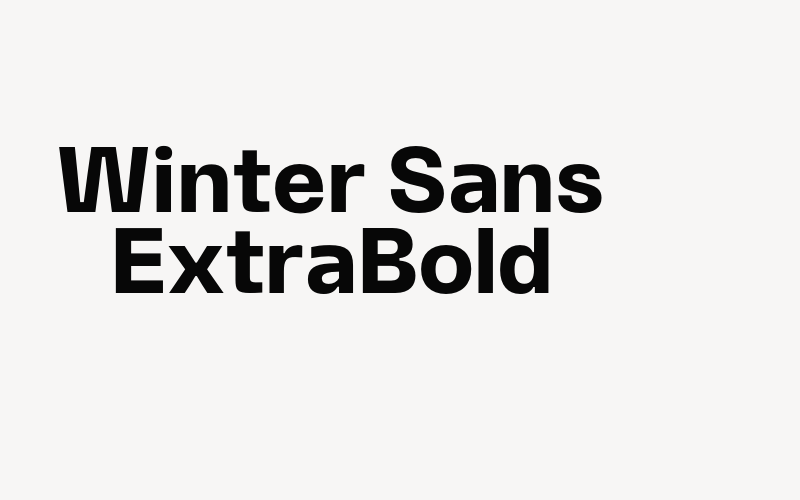 Winter Sans ExtraBold Font